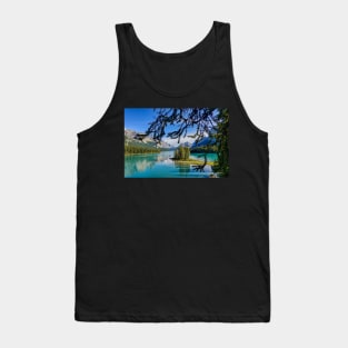 Jasper National Park Spirit Island Maligne Lake Alberta Canada Tank Top